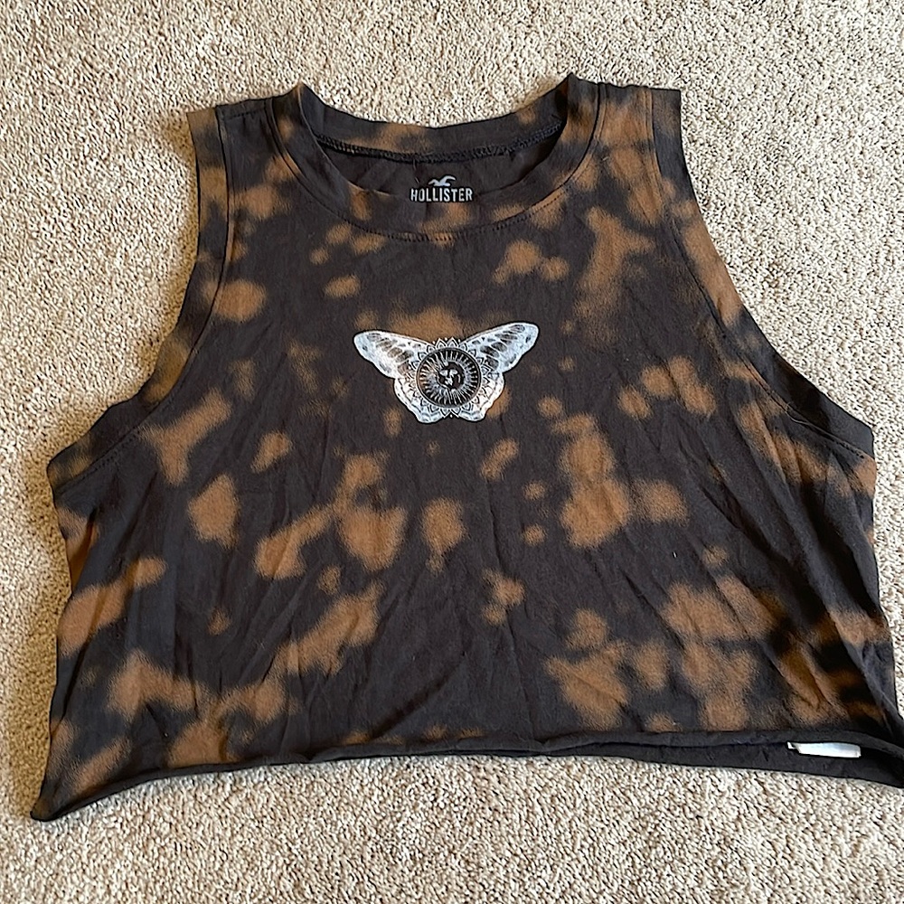 Hollister tie dye cropped tank top! Size small